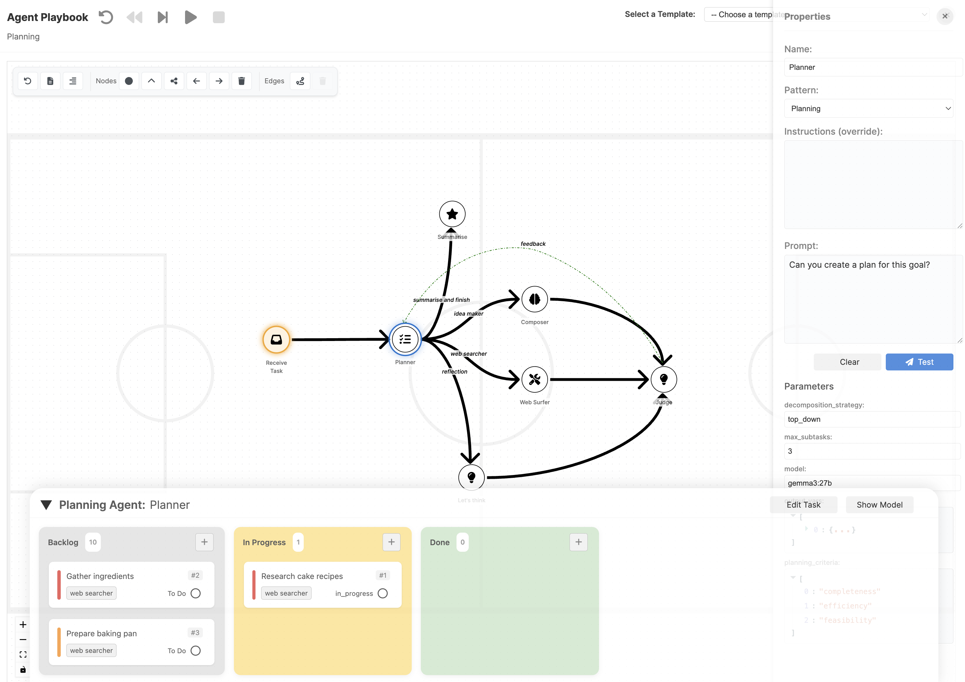 AI Playbook Visual Editor UI